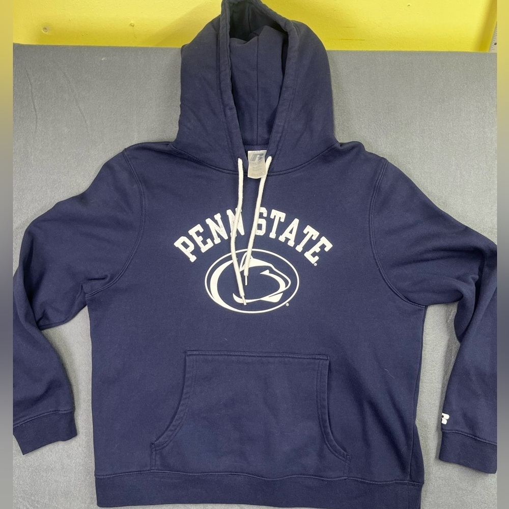 Russell Penn State Hoodie Womens 2XL PSU navy white hoodie —FITS LIKE A MEDIUM!